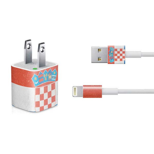 Croatia Flag Distressed iPhone Charger (5W USB) Skin